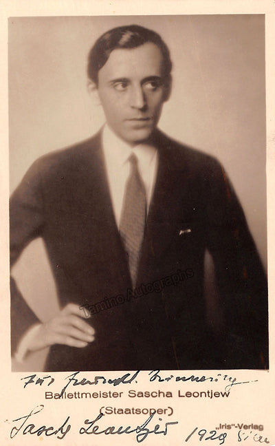 Leontiev, Sascha - Signed Photograph 1929