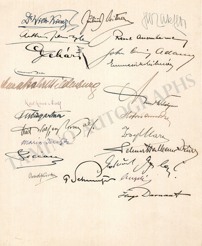 Schoenberg, Arnold - Lehar, Franz - Kienzl, Wilhelm & Others - Signed Album Page