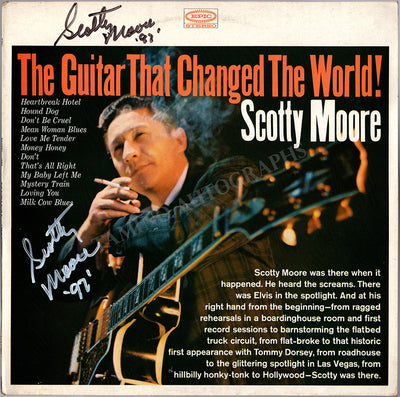 Moore, Scotty - Signed LP Record Sleeve