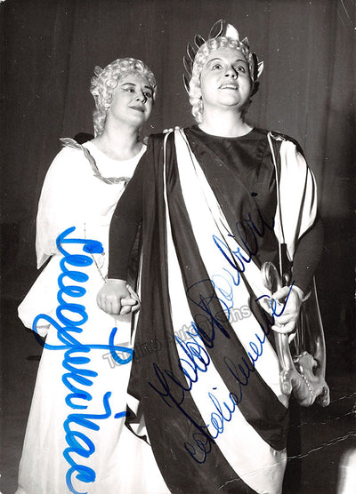 Jurinac, Sena - Barbieri, Fedora - Double Signed Photograph