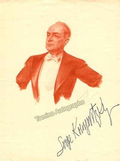Koussevitzky, Serge - Signed Print