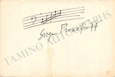 Prokofiev, Sergei - Autograph Music Quote Signed