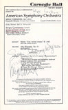 Conductors Signed Program Pages – Set of 42
