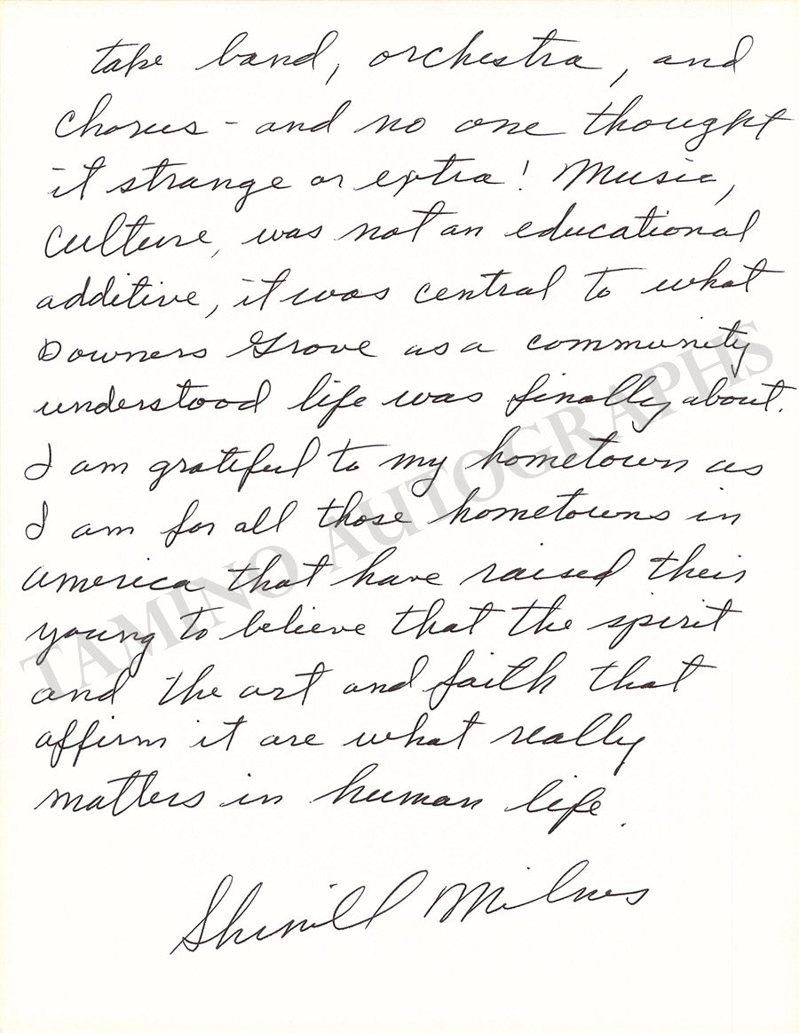 Autograph Explain Essay Opera Singers Collection of 5 Autograph Essays