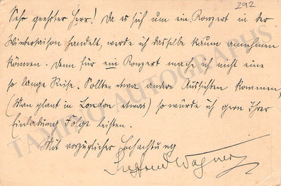 Autograph Note (1911)