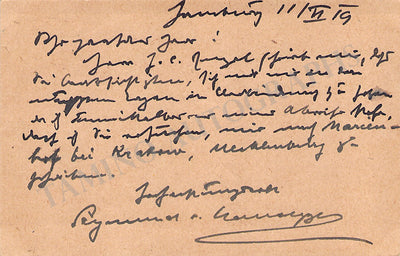 Hausegger, Siegmund von - Autograph Note Signed 1919