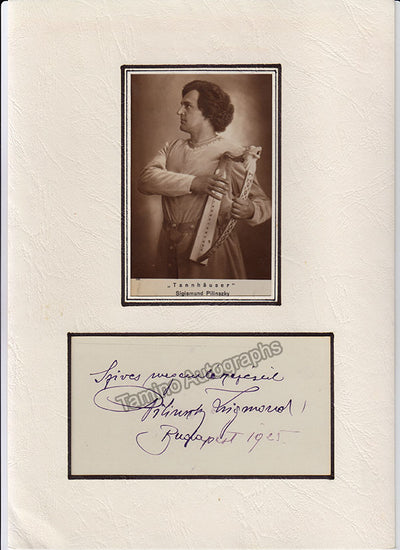 Pilinszky, Sigismund - Signature Cut + Photo in Tannhauser
