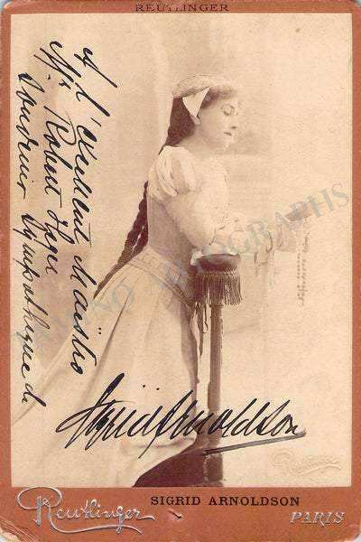 Arnoldson, Sigrid - Signed Cabinet Photo