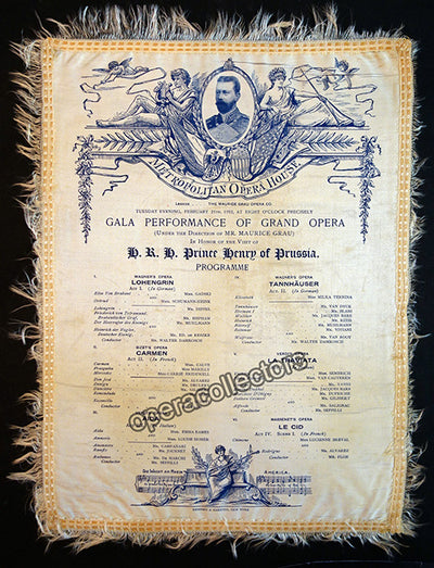 Metropolitan Opera - Gala Program 1902 Visit Prince Henry of Prussia
