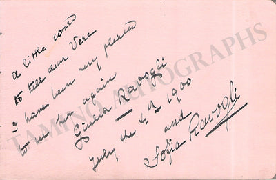 Ravogli, Sofia - Signed Card 1900