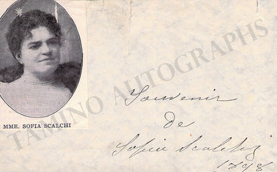 Scalchi, Sofia - Signed Card 1898