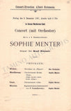 Menter, Sophie - Set of 3 Concert Programs Vienna 1897 & 1900