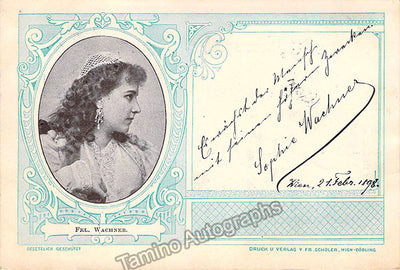 Wachner, Sophie - Signed Photograph 1898