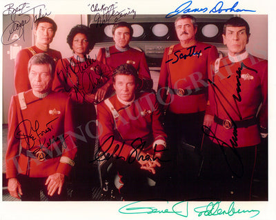 Star Trek - Photograph Signed by 8 Original Cast Members