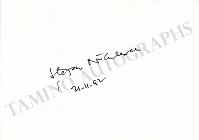 Niculescu, Stefan - Signed Card 1992