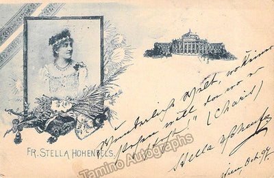 Hohenfels, Stella - Signed Photograph 1899