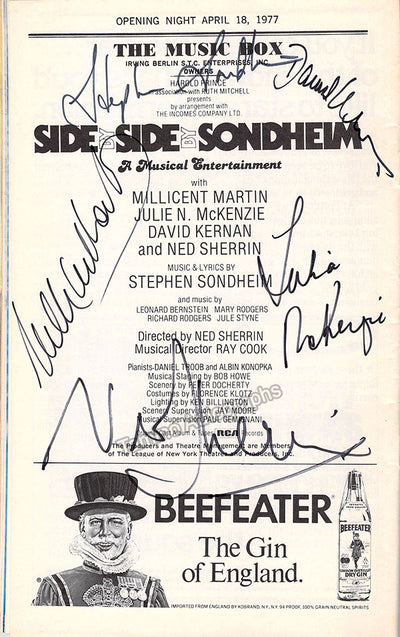 Sondheim, Stephen - Signed "Side by Side" Program 1977