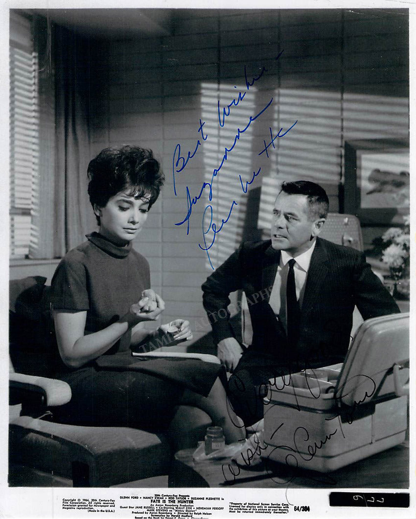 Ford, Glenn - Pleshette, Suzanne - Signed Photograph in "Fate is the Hunter"