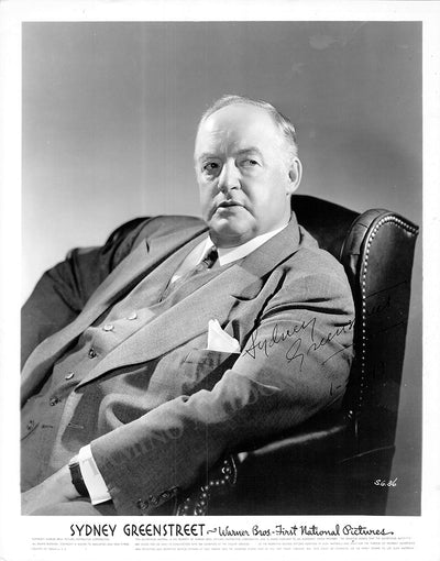 Greenstreet, Sydney - Signed Photograph in "Maltese Falcon" 1949