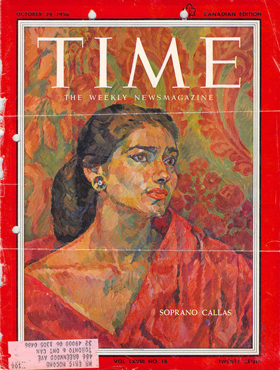 Callas, Maria - Signed Time Magazine Cover 1956