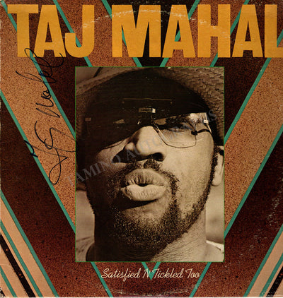Mahal, Taj - Signed LP Sleeve "Satisfied 'N Tickled Too"