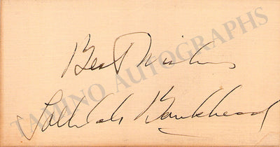 Bankhead, Tallulah - Signed Card
