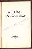 Shawn, Ted - Signed Book "Whitman: His Immortal Leaves"