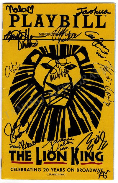 The Lion King - Signed Broadway Musical Playbill