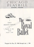 The Royal Ballet - Program Chicago Tour 1960-1961