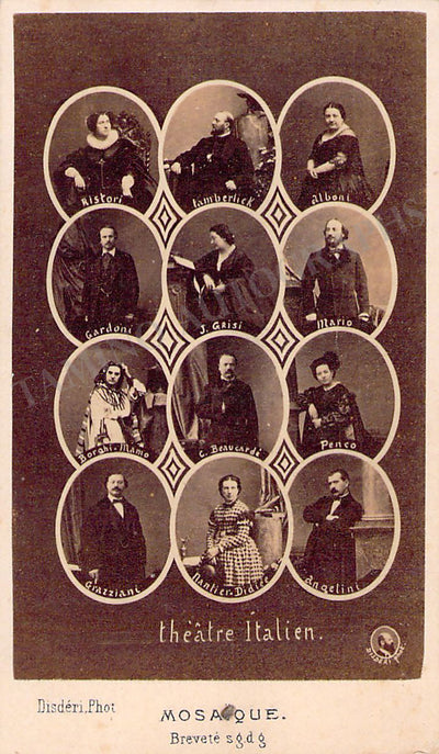 Theatre Italien - Mosaique CDV Photograph