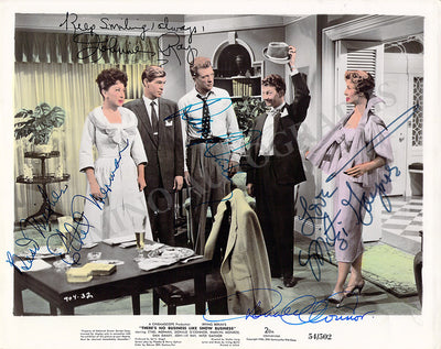 Merman, Ethel - Gaynor, Mitzi & Others - Signed Photograph "There's No Business Like Show Business"