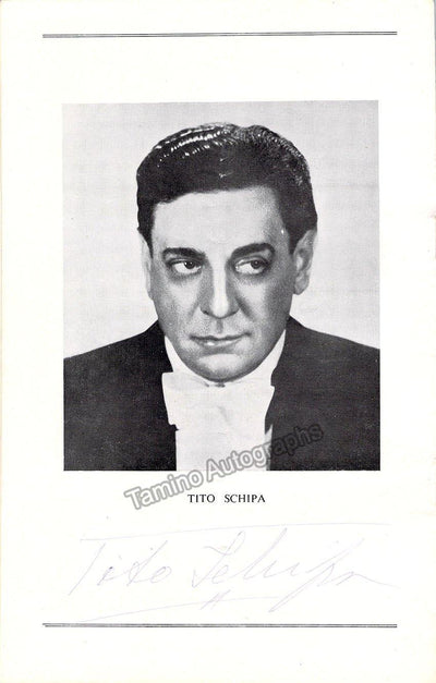 Schipa, Tito - Signed Programs (Various Options)