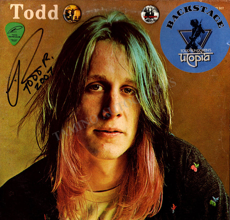 R Todd Rundgren Todd Rundgren Autographs Signed LP Sleeve Todd – Tamino