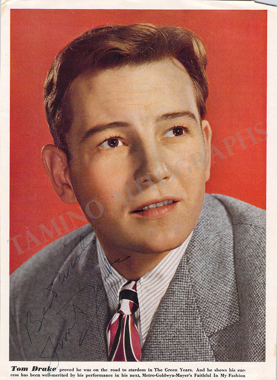 Tom Drake Autograph Signed Photograph – Tamino