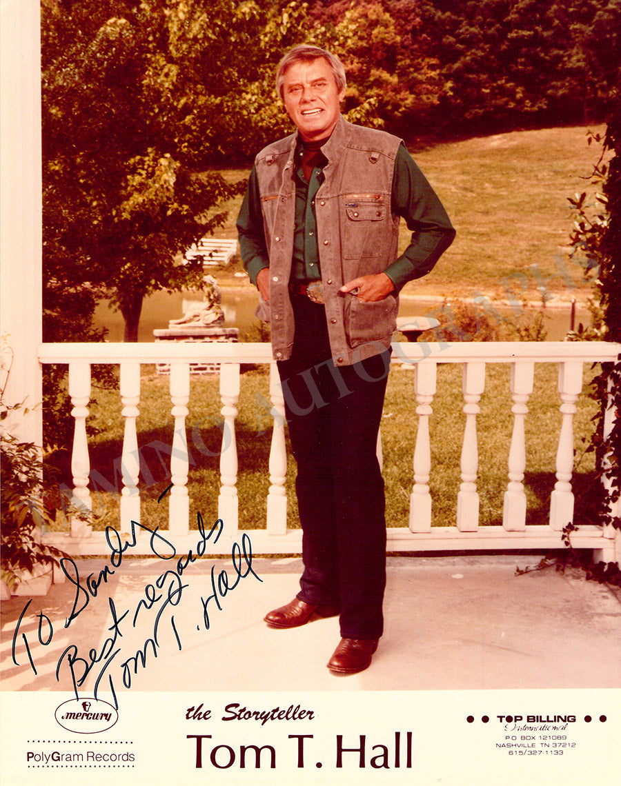 Tom T. Hall Autograph Signed Photo