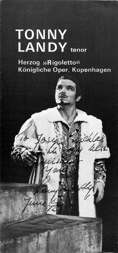 Landy, Tonny - Signed Publicity Brochure