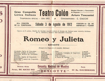 Buenos Aires 1912 (Romeo et Juliette)
