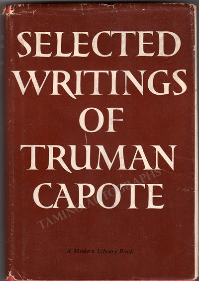 Capote, Truman - Signed Book "Selected Writings"
