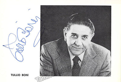 Boni, Tullio - Signed Photograph
