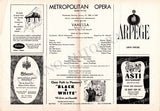 Barber, Samuel - Program Vanessa 1958 World Premiere