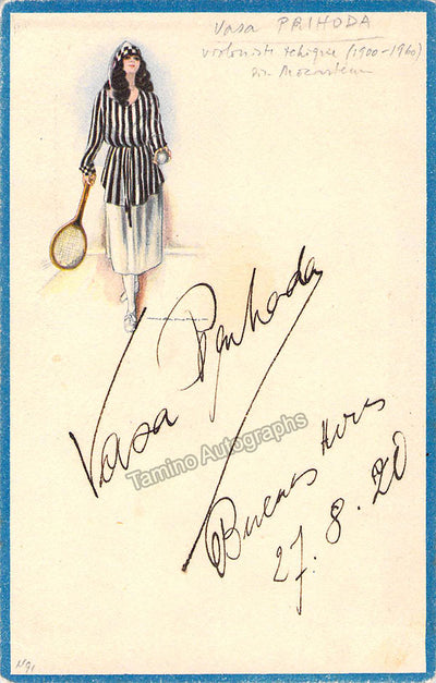 Prihoda, Vasa - Signed Postcard 1920