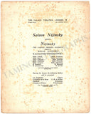 Nijinsky, Vaslav - Performance Program London 1912