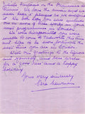 Newman, Vera - Autograph Letter Signed to A. Toscanini