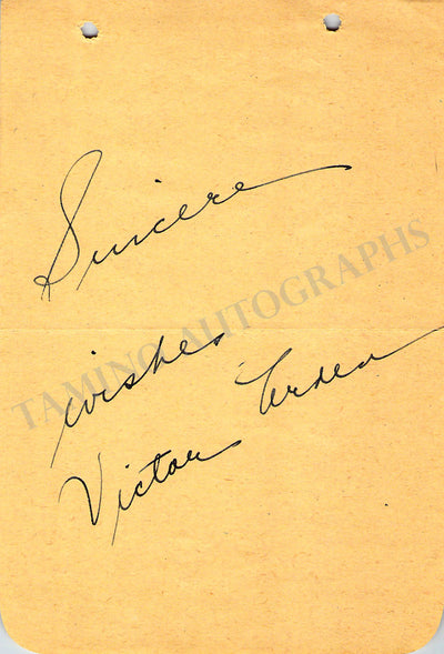 Arden, Victor - Signed Album Page