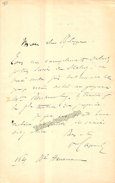 Capoul, Victor - Autograph Manuscripts (Various Options)