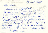 Desarzens, Victor - Autograph Note Signed 1960