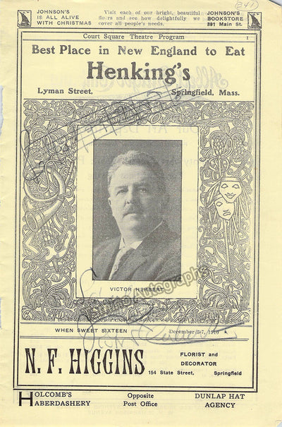 Herbert, Victor - Autograph Music Quote Signed