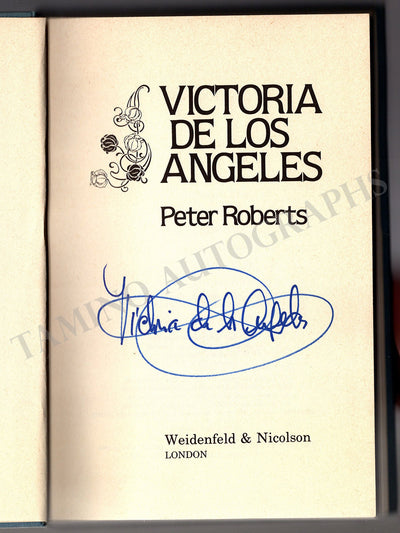 De los Angeles, Victoria - Signed Book "Victoria de los Angeles"