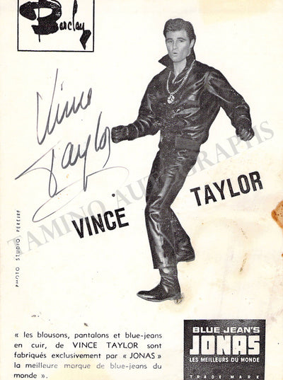 Taylor, Vince - Signed Promo Postcard