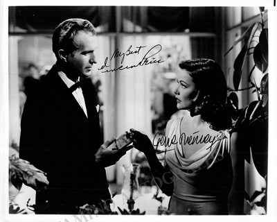 Price, Vincent - Tierney, Gene - Signed Photograph in "Laura"